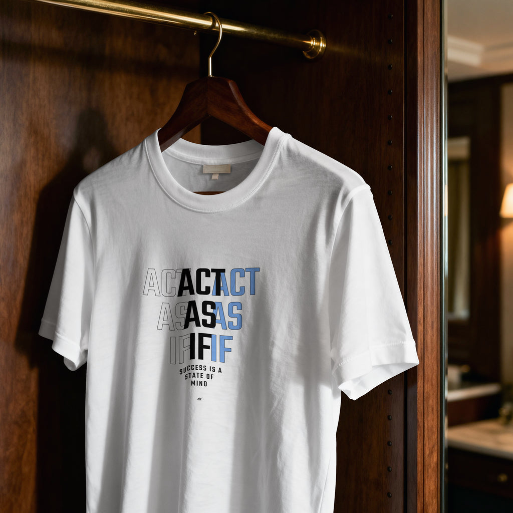 Act As If    Motivational Inspirationsal Uni-sex T shirt  ( 2 Colors to choose from )