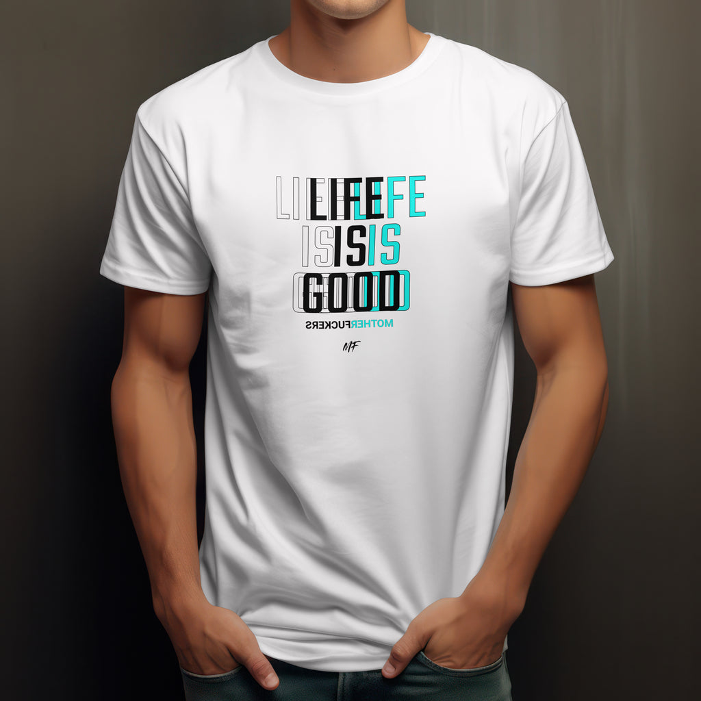 LifeIsGood Backward MF White (Uni-sex)