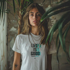 LifeIsGood Backward MF White (Uni-sex)