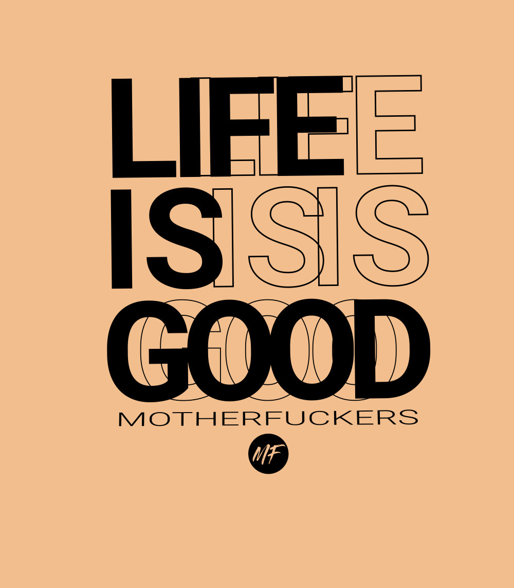 LIFE IS GOOD MF Ladies Cropped Baby Tee