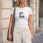 Life is good MF Stencil Unisex Signature Collection T Shirt