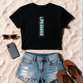 LIGMF Vertical Blurr Cropped T Shirt