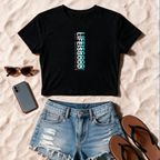 LIGMF Vertical Blurr Cropped T Shirt