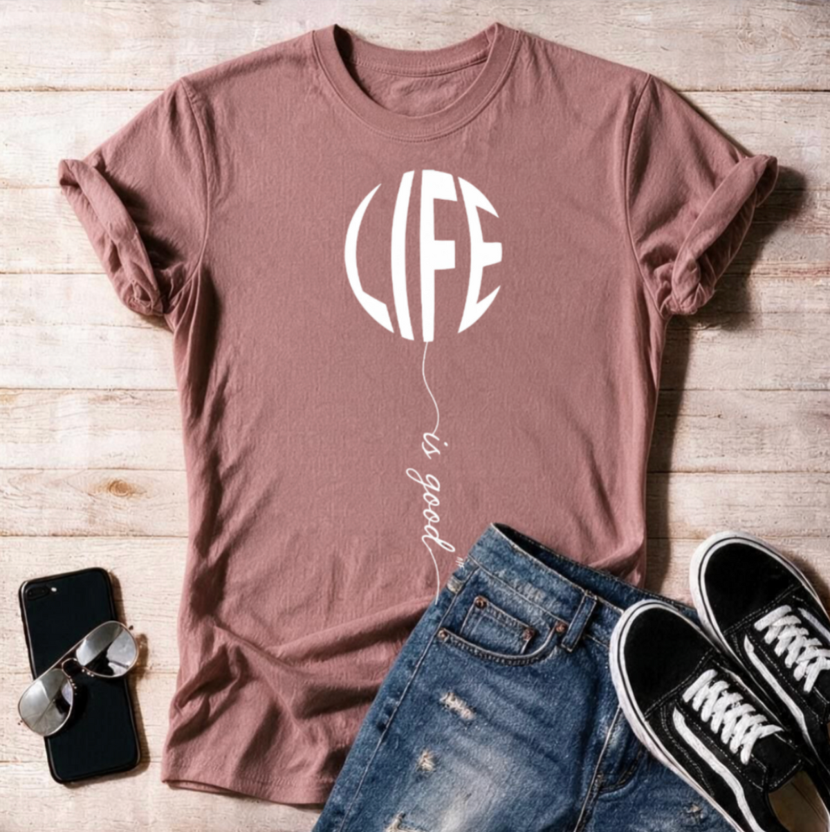 Life is good Balloon Unisex T Shirt