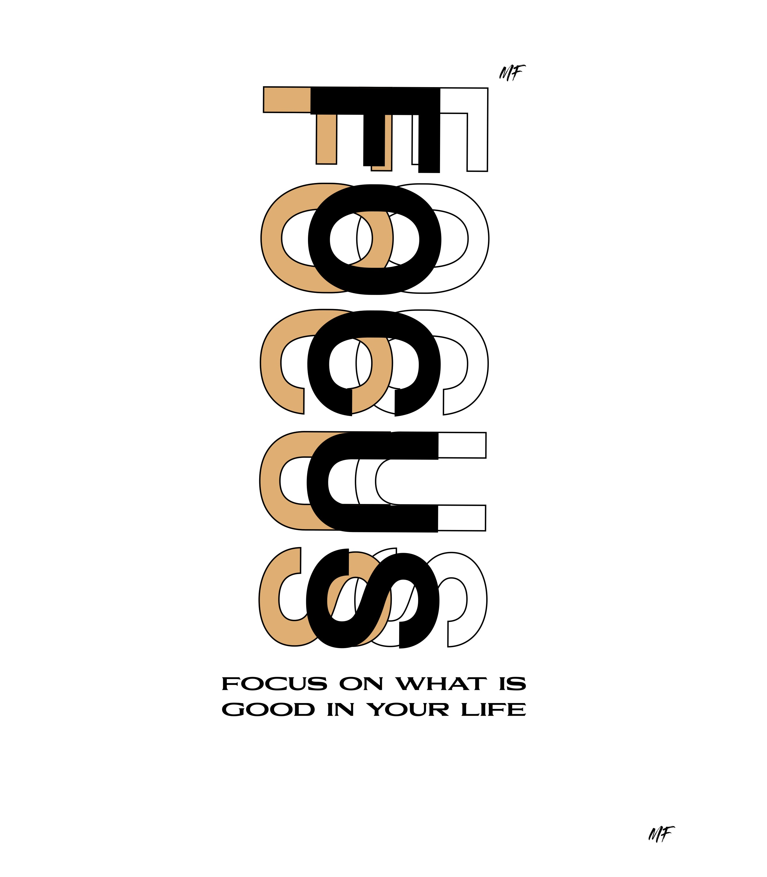 Focus On What Is Good In Your Life Motivational Inspirational T Shirt ( 2 Colors To Choose from )