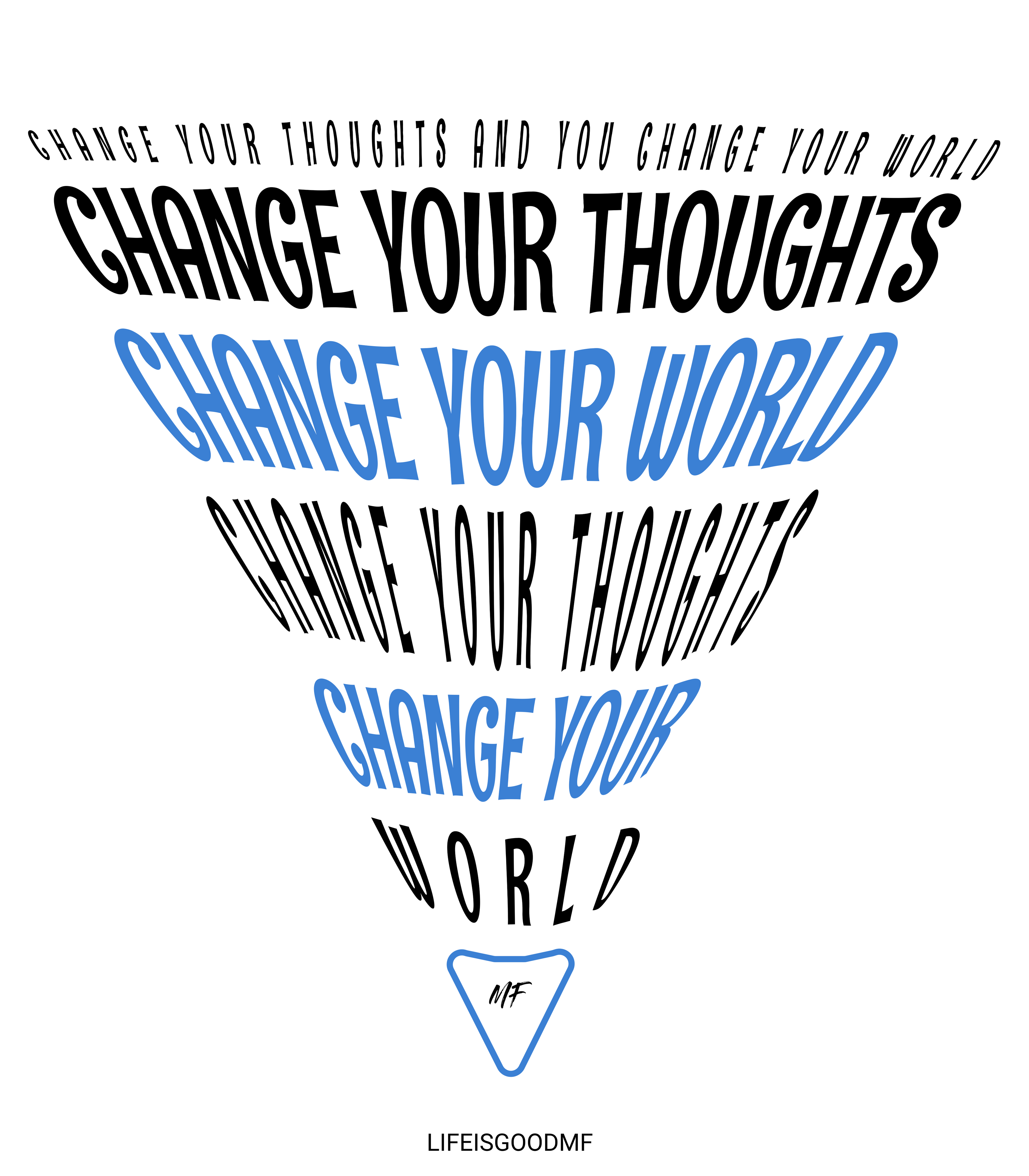 Change Tour Thoughts Change Your World Motivational Inspirational Unisex T Shirt ( 2 Colors to choose from)