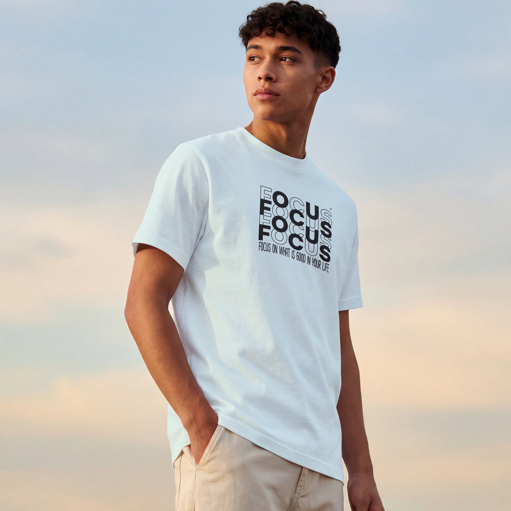 Focus On What Is Good In your life Motivational Inspirational Unisex T Shirt ( 6 Colors to choose from)